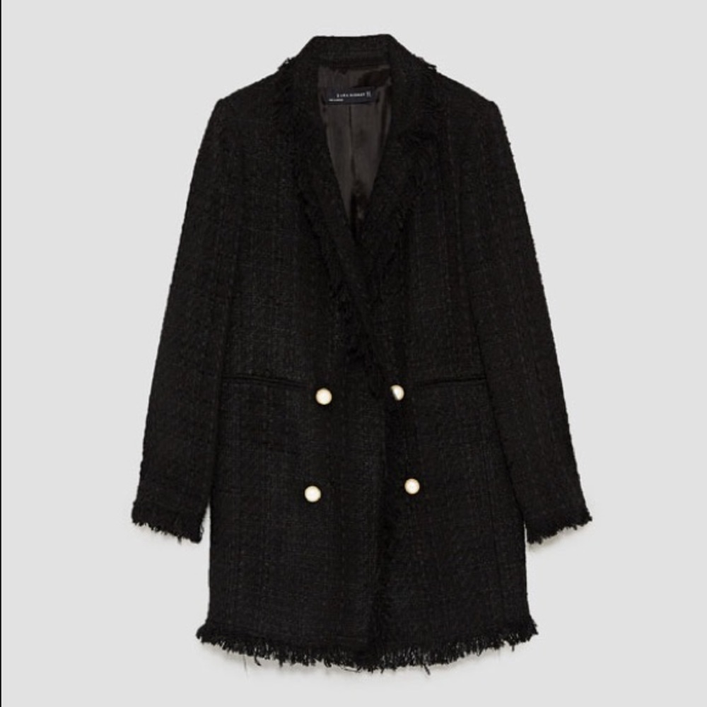 Zara oversized tweed blazer